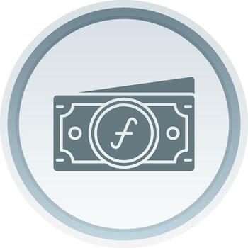 florín sólido botón icono vector