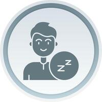 Sleep Solid button Icon vector