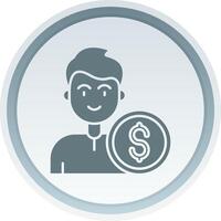 Money Solid button Icon vector