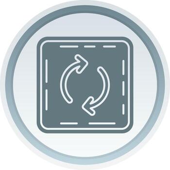 Loop Solid button Icon vector