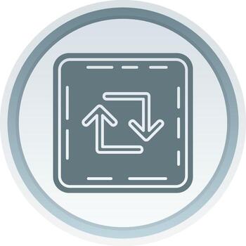 Loop Solid button Icon vector