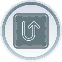 U turn Solid button Icon vector