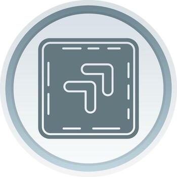 Chevron Solid button Icon vector