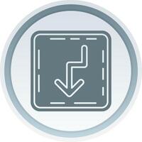 U turn Solid button Icon vector