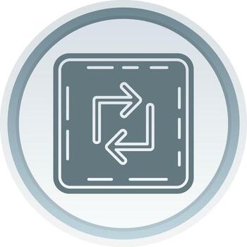 Loop Solid button Icon vector