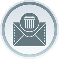 Dustbin Solid button Icon vector