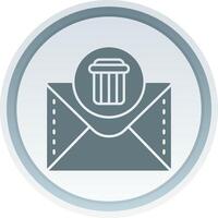 Dustbin Solid button Icon vector