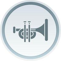 Trumpet Solid button Icon vector