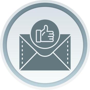 Like Solid button Icon vector