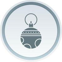 Bauble Solid button Icon vector