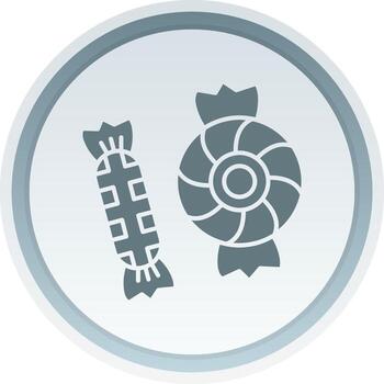 Candy Solid button Icon vector