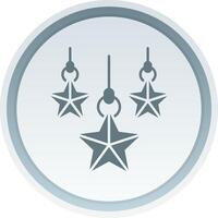 Christmas star Solid button Icon vector