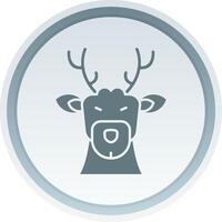 Deer Solid button Icon vector