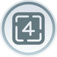 Four Solid button Icon vector