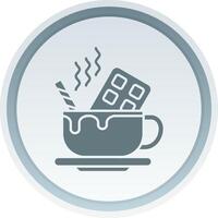 Hot Chocolate Solid button Icon vector