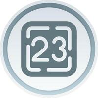 veinte Tres sólido botón icono vector