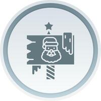 North pole Solid button Icon vector