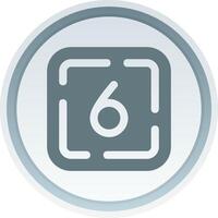 Six Solid button Icon vector