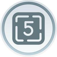 Five Solid button Icon vector