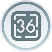 Thirty Six Solid button Icon vector