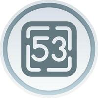 Fifty Three Solid button Icon vector