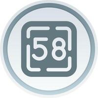 cincuenta ocho sólido botón icono vector