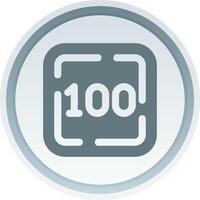 One Hundred Solid button Icon vector