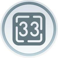 Thirty Three Solid button Icon vector