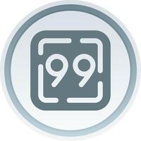 Ninety Nine Solid button Icon vector