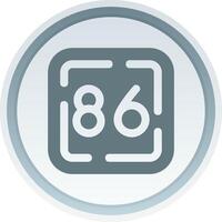 Eighty Six Solid button Icon vector