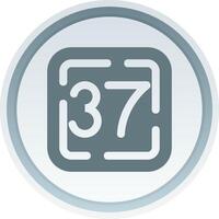 Thirty Seven Solid button Icon vector