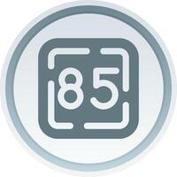 Eighty Five Solid button Icon vector