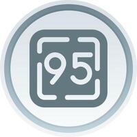 Ninety Five Solid button Icon vector