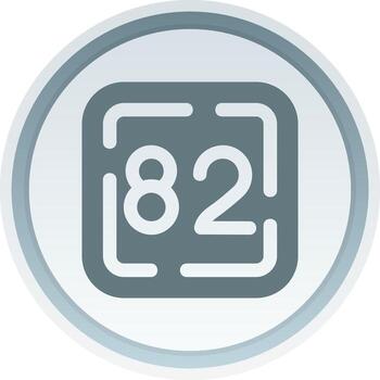 ochenta dos sólido botón icono vector