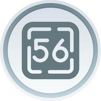 Fifty Six Solid button Icon vector