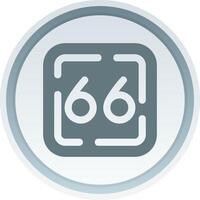 Sixty Six Solid button Icon vector