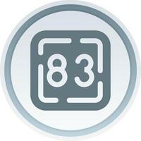 Eighty Three Solid button Icon vector