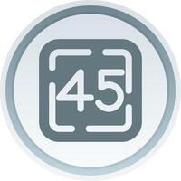 Forty Five Solid button Icon vector