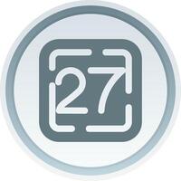 Twenty Seven Solid button Icon vector