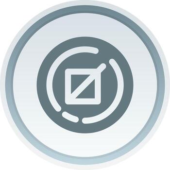 Crop Solid button Icon vector