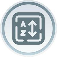 Alphabetical order Solid button Icon vector