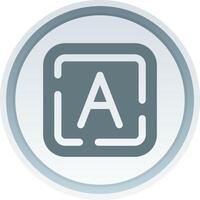 Letter a Solid button Icon vector