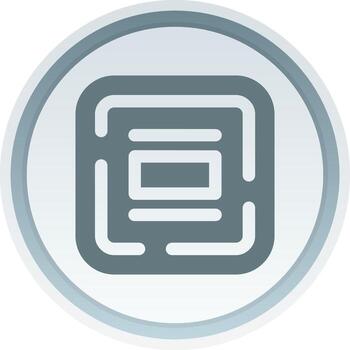 Vertical allignment Solid button Icon vector