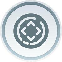 All directions Solid button Icon vector