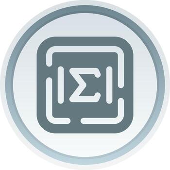 Summation Solid button Icon vector