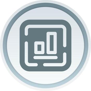 Bottom alignment Solid button Icon vector