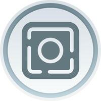 Dot Solid button Icon vector