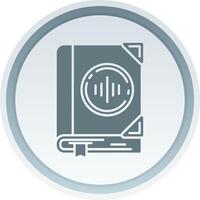 Audio book Solid button Icon vector