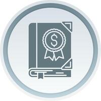 Valuable Solid button Icon vector