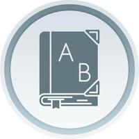 Dictionary Solid button Icon vector